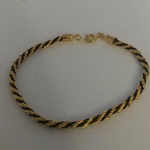 Gold and Black twist bracelet